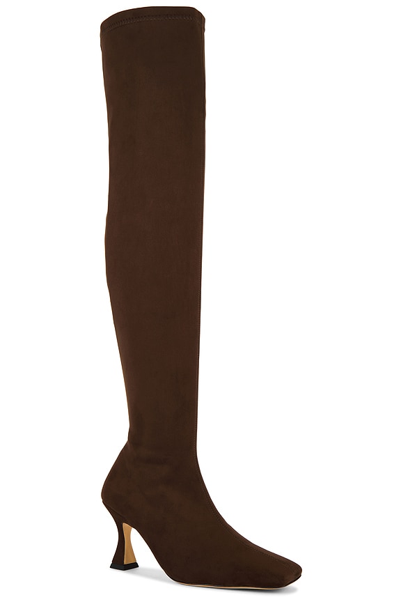 view 2 of 5 САПОГИ FANCY in Chocolate Stretch Suede