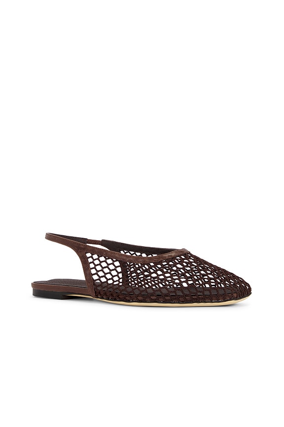 view 2 of 5 Bosco Slingback Flat in Chocolate Mesh