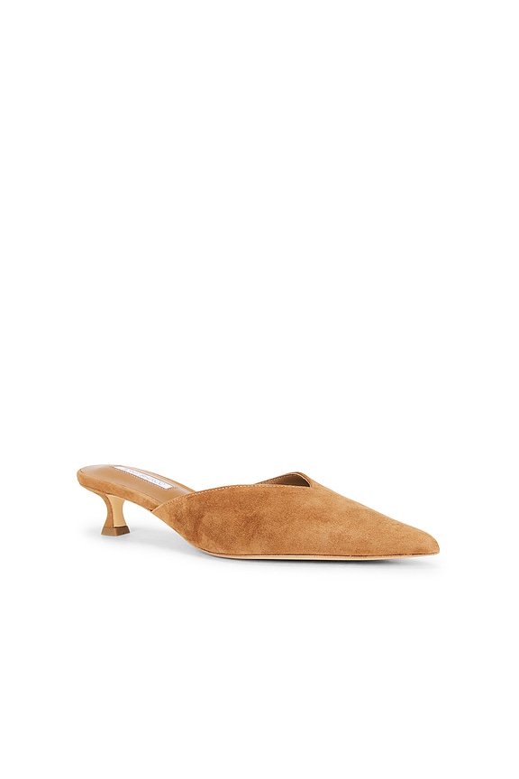 view 2 of 5 Connie Mule Pump in Taupe Suede