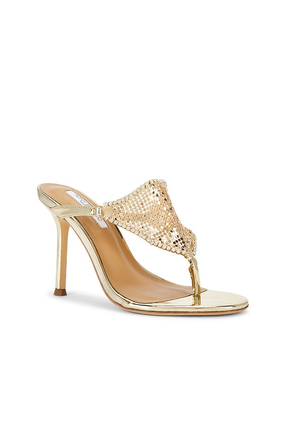 view 2 of 5 Demure Sandal in Gold Glomesh