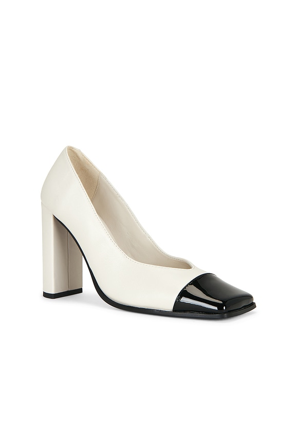 view 2 of 5 Legacy Pump in Dove Nappa & Black Patent