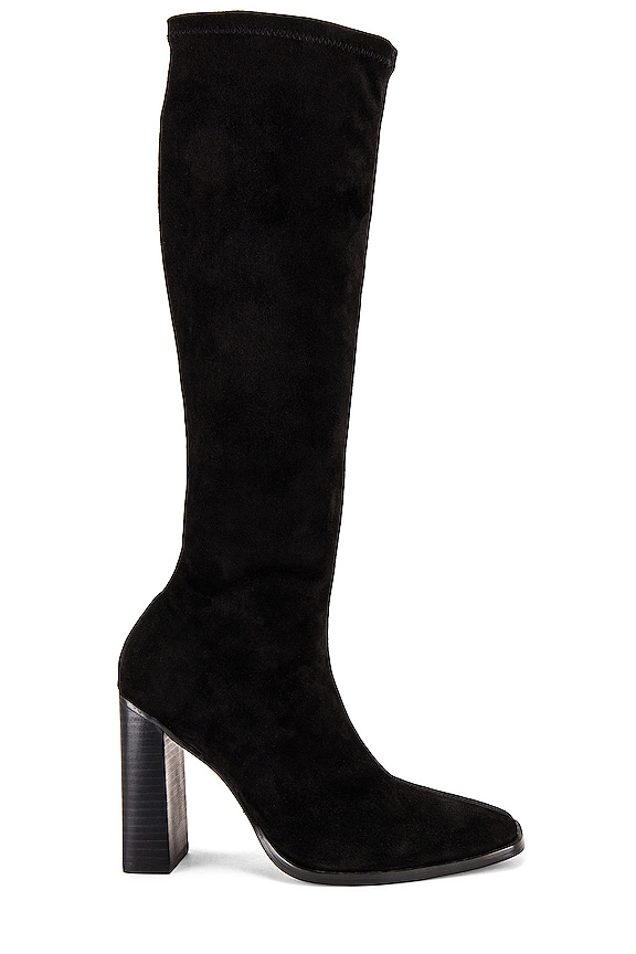 view 1 of 5 Iman Boot in Black Stretch Suede