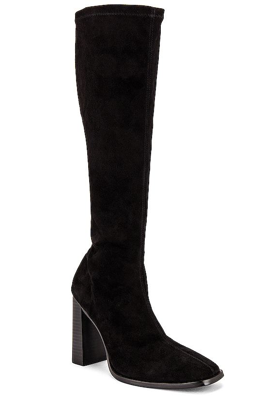 view 2 of 5 Iman Boot in Black Stretch Suede