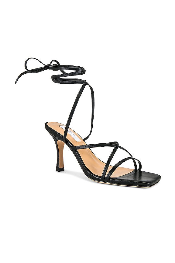view 2 of 5 Caden Heel in Black Nappa in Black Sheep Nappa