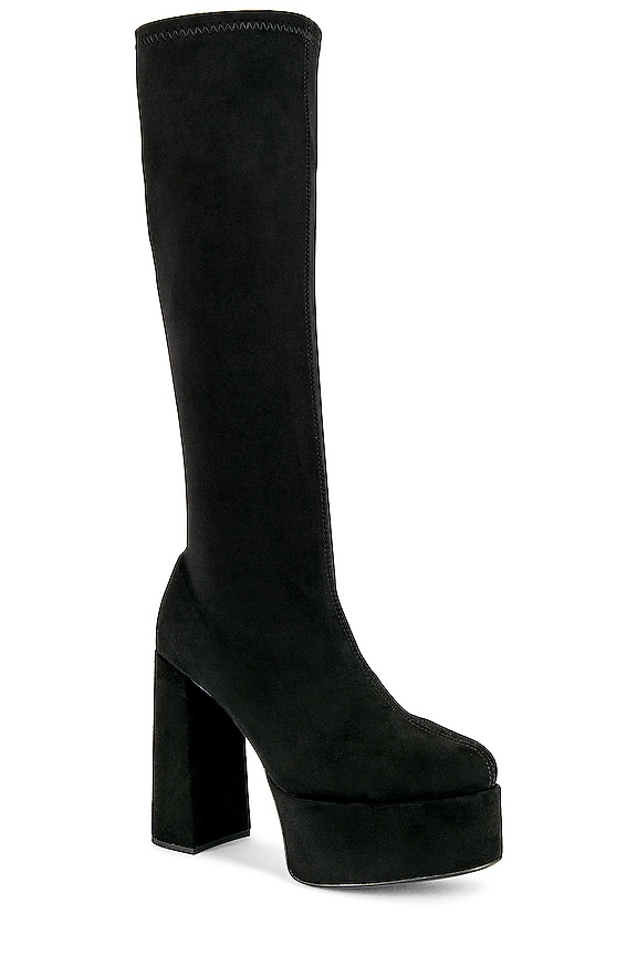 view 2 of 5 Toniq Platform Boot in Black Stretch Suede