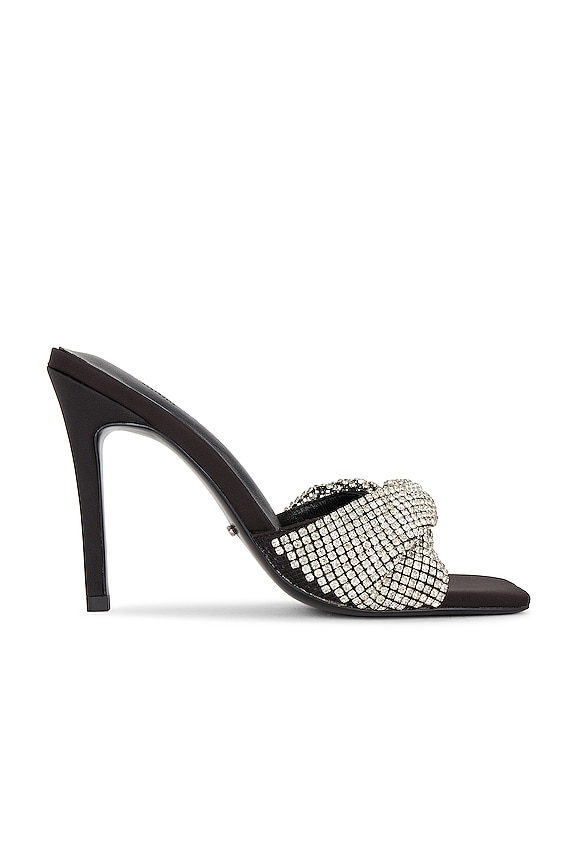 Tony Bianco Fringe Mule in Crystal & Black | REVOLVE