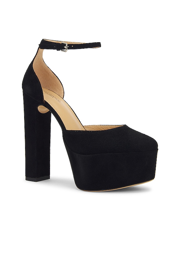 view 2 of 5 MARY JANE COMPENSÉES JAGGED in Black Suede