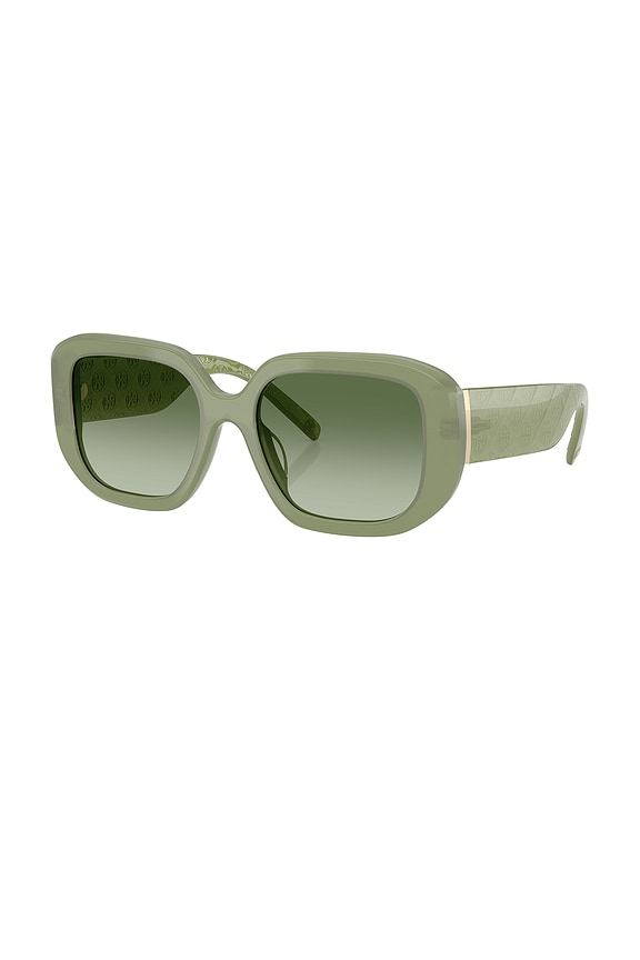 view 2 of 3 Square Sunglasses in Milky Green & Green