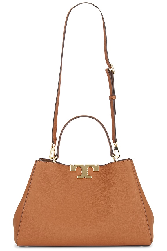 view 1 of 5 Eleanor Soft Satchel Bag in Aged Tan
