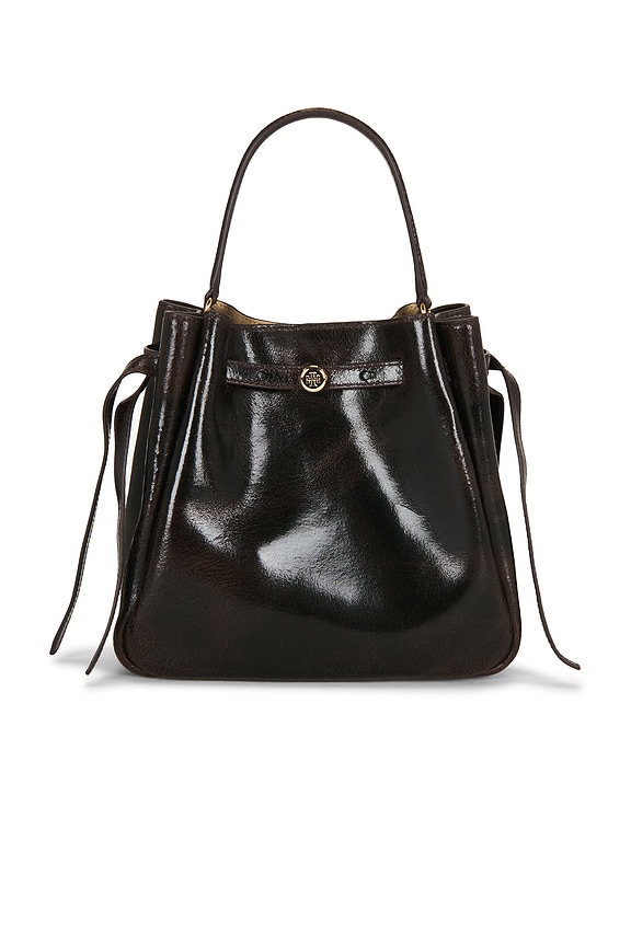 view 2 of 5 Romy Distressed Bucket Bag in Dark Brown