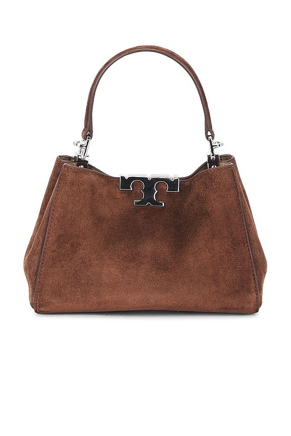 view 2 of 5 Eleanor Suede Mini Satchel in Dark Cocoa