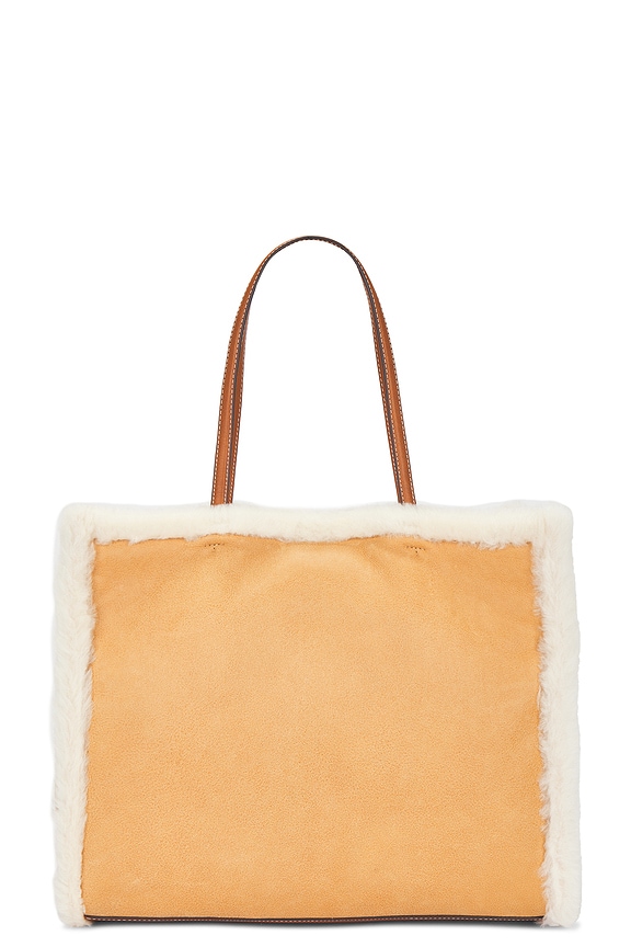 view 2 of 4 Ella Shearling Tote in Light Natural & Brown