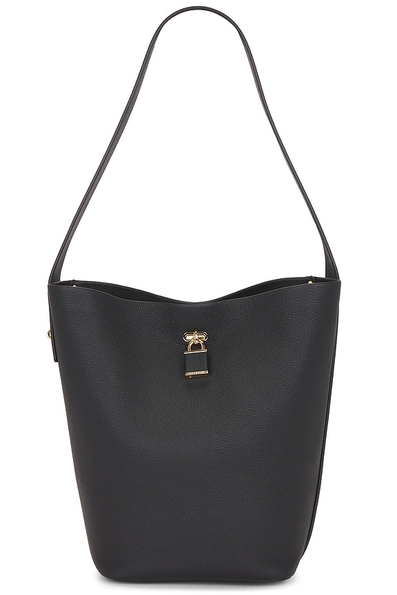 view 1 of 4 Lock Slim Bucket Bag in Black
