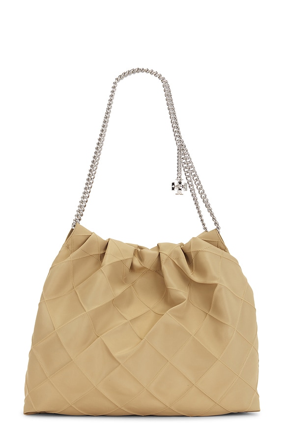 view 2 of 4 Fleming Nylon Hobo Bag in Praline