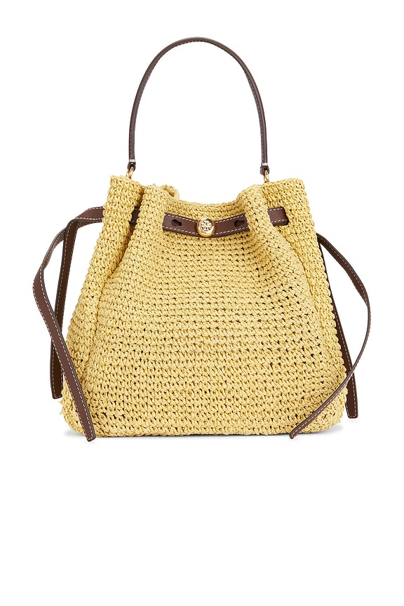 view 2 of 6 Romy Straw Bucket Bag in Natural