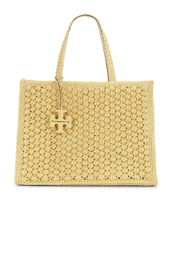 view 1 of 4 Ella Hand Crocheted Popcorn Stitch Large Tote Bag in Natural