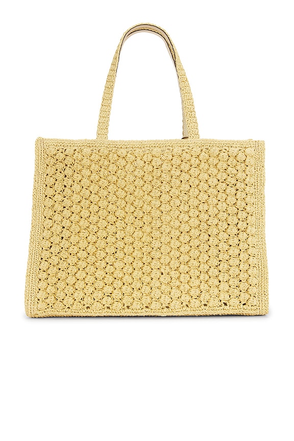 view 2 of 4 Ella Hand Crocheted Popcorn Stitch Large Tote Bag in Natural