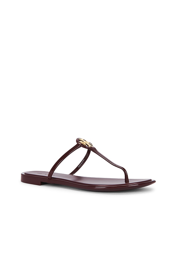 view 2 of 5 Mini Miller Jelly Sandal in Dark Raspberry & Gold