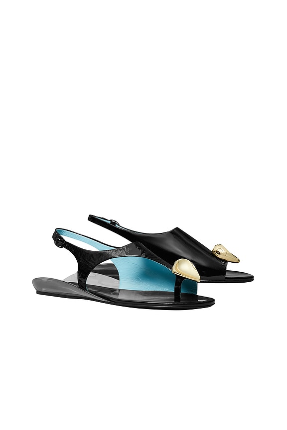 view 2 of 4 Patos Slingback Sandal in Nero & Gold