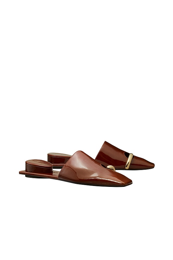 view 2 of 4 Pierced Mule in Russet Brown & Gold