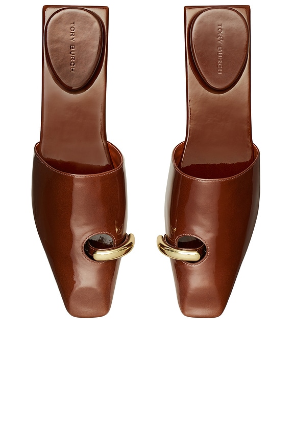 Tory Burch PIERCED ミュール - Russet Brown & Gold | REVOLVE