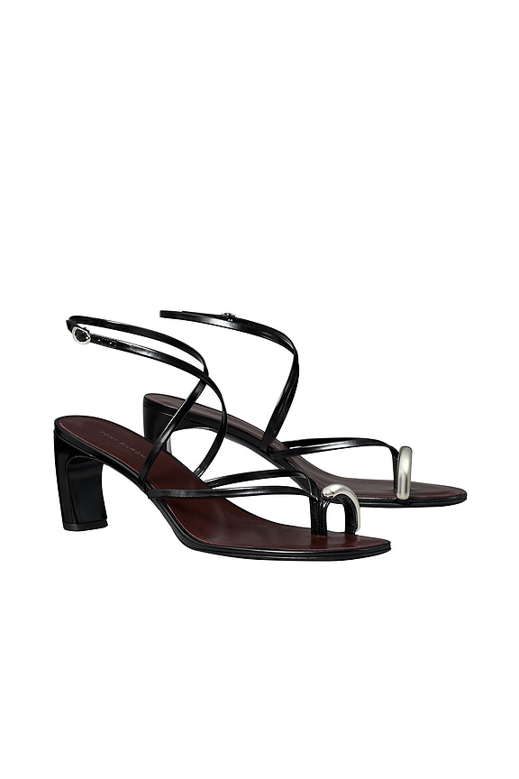 view 2 of 4 Pierced Strappy Heel Sandal in Perfect Black & Silver