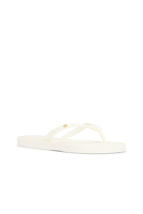 view 2 of 5 Kira Padded Flip Flop in Ivory & Gold
