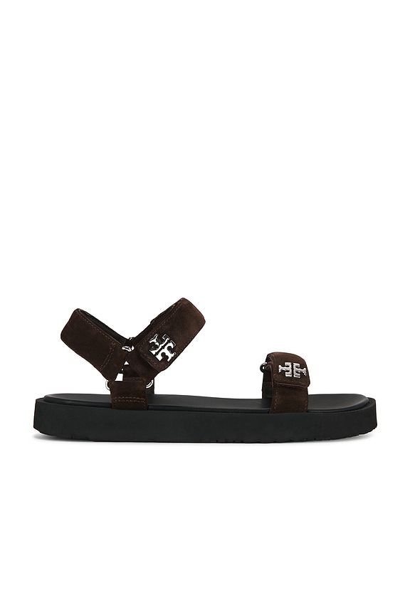 view 1 of 5 Kira Ultralight Sandal in Dark Cocoa, Perfect Black & Silver