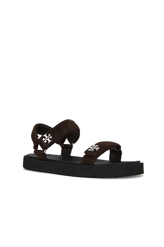view 2 of 5 Kira Ultralight Sandal in Dark Cocoa, Perfect Black & Silver