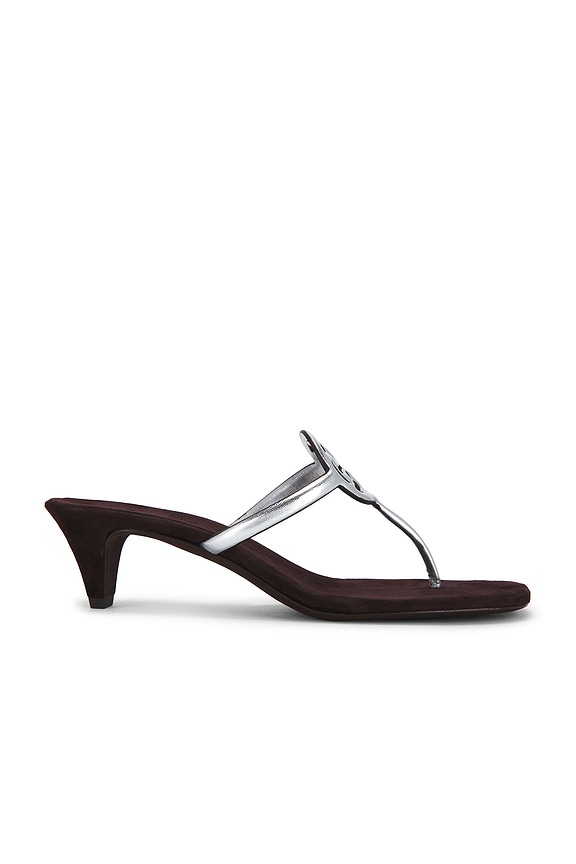 view 1 of 5 Milller Square Toe Sandal in Silver & Cocoa