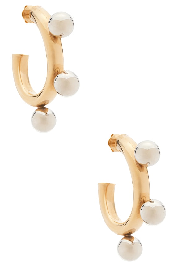 view 1 of 3 PENDIENTES DE ARO LIORA in Two Tone