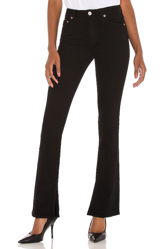 view 1 of 4 Faye Demi Boot With Slit in Paint It Black