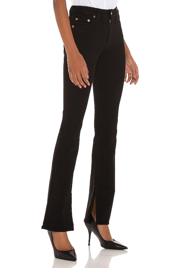 view 2 of 4 Faye Demi Boot With Slit in Paint It Black