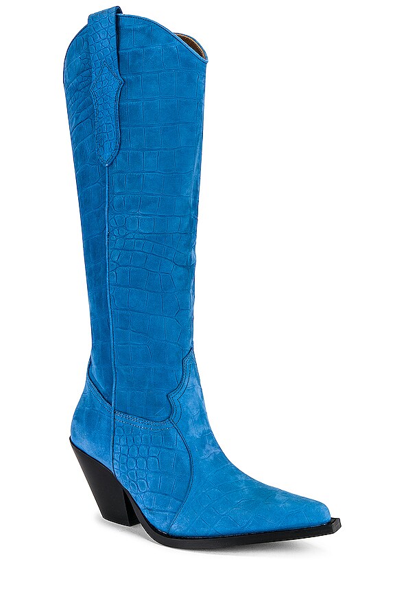 view 2 of 5 TALL SUEDE WESTERN ブーツ in Blue