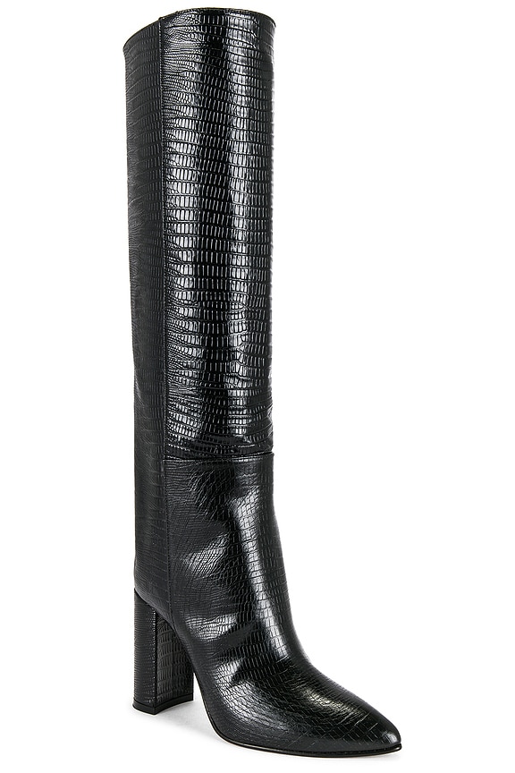 view 2 of 5 BOTTINES TALL LEATHER in Black