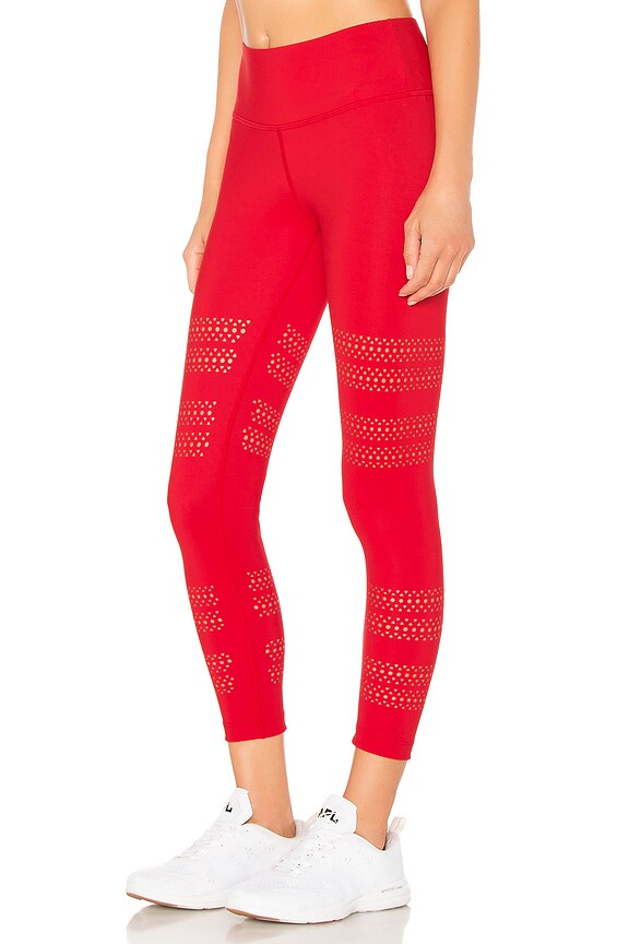 view 2 of 4 Go With The Flow Leggings in Red