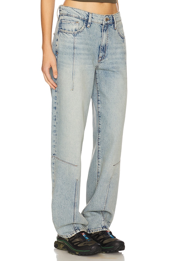 view 2 of 6 Goldie Mid Rise Darted Straight Leg in Venice Indigo