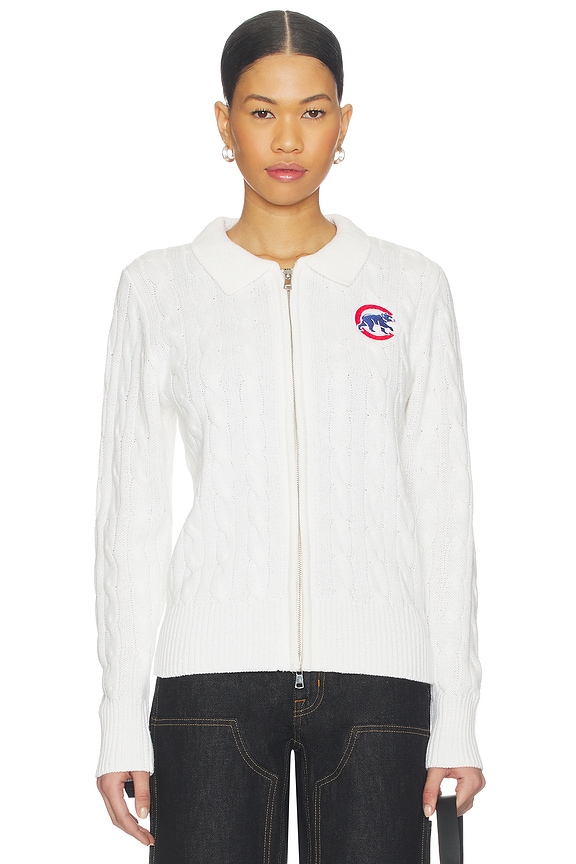 view 2 of 6 GILET À GLISSIÈRE CUBS in White