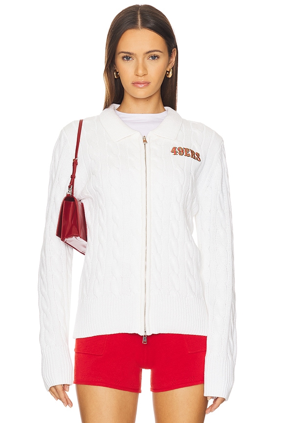 view 2 of 5 x REVOLVE 49ers Zip Knit Cardigan in White