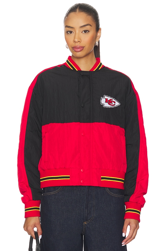 view 2 of 5 x REVOLVE Chiefs Crop Bomber in Black & Red