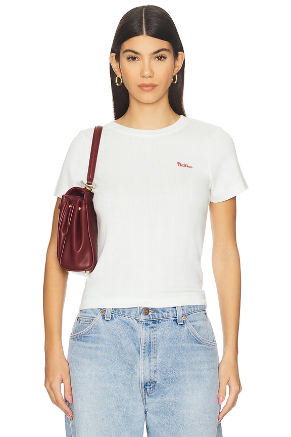 view 1 of 5 x REVOLVE Phillies Pointelle Baby Tee in White