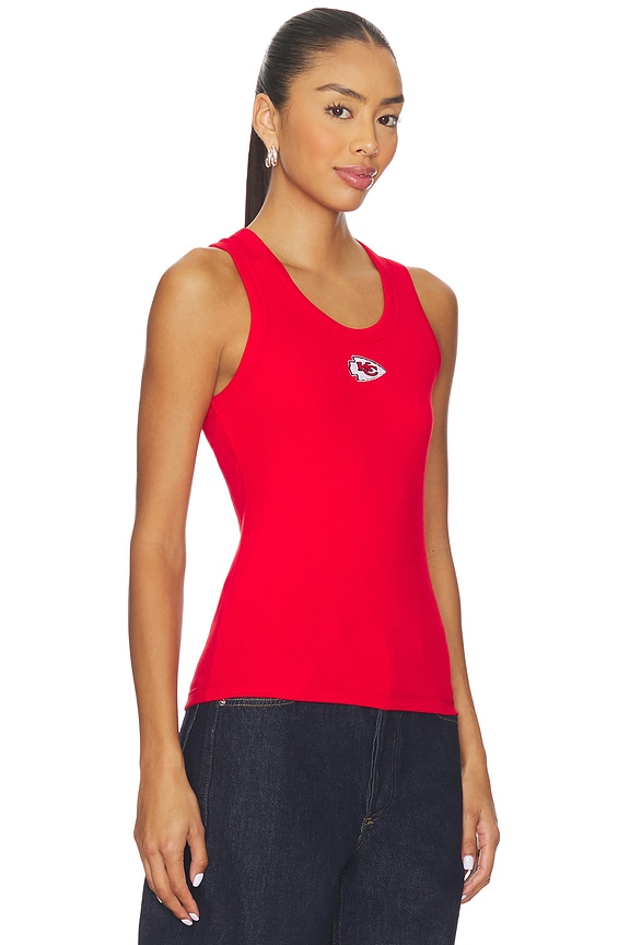 view 2 of 4 x REVOLVE Chiefs Scoop Neck Rib Tank in Red
