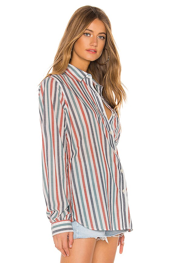 view 2 of 4 Grace Classic Button Down in Multi Stripe