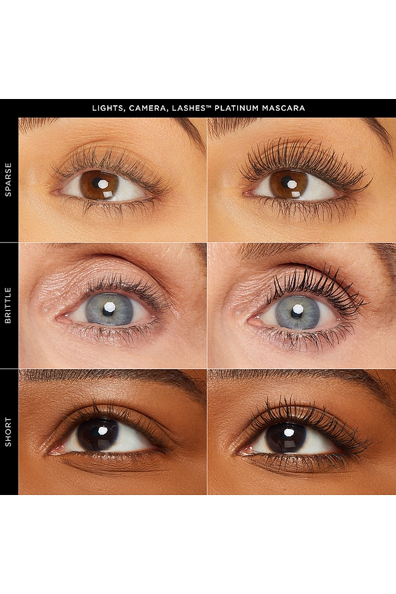 view 2 of 9 MÁSCARA DE PESTAÑAS EN TAMAÑO DE VIAJE TRAVEL-SIZE LIGHTS, CAMERA, LASHES PLATINUM MASCARA in Black