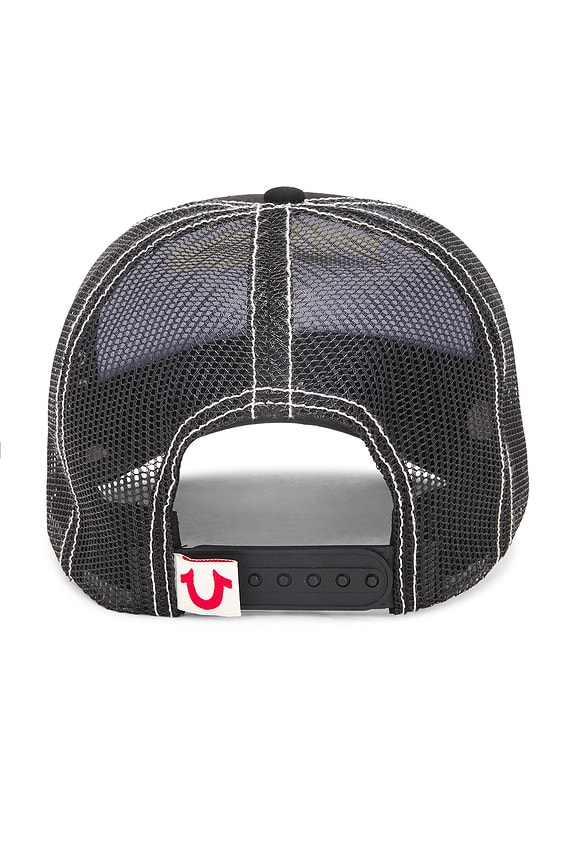 view 2 of 2 Buddha Logo Trucker Hat in Black