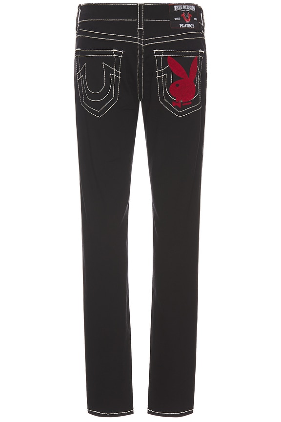view 2 of 5 x Playboy Rocco No Flap Back Pocket Bunny Jeans in Rinse Black