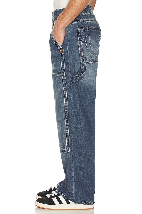 view 2 of 6 Vinny Ultra Baggy Carpenter Big T Denim Pant in Red Wine Medium Wash