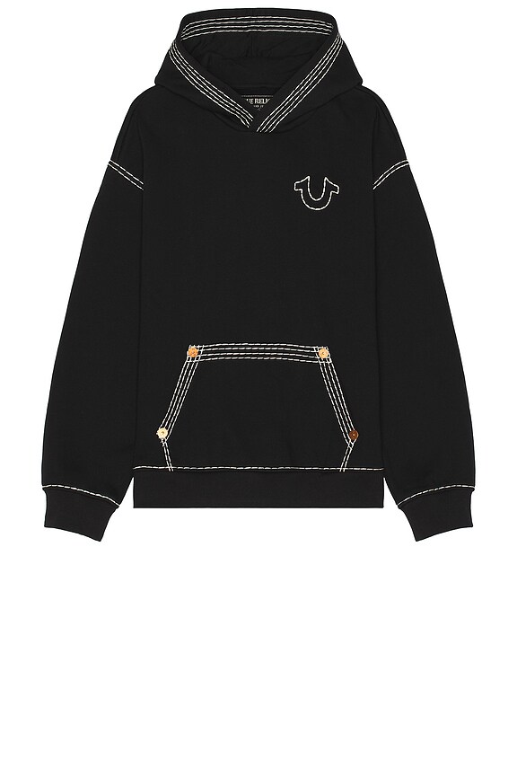 view 2 of 5 Fleece Super Pullover Hoodie in Rinse Black