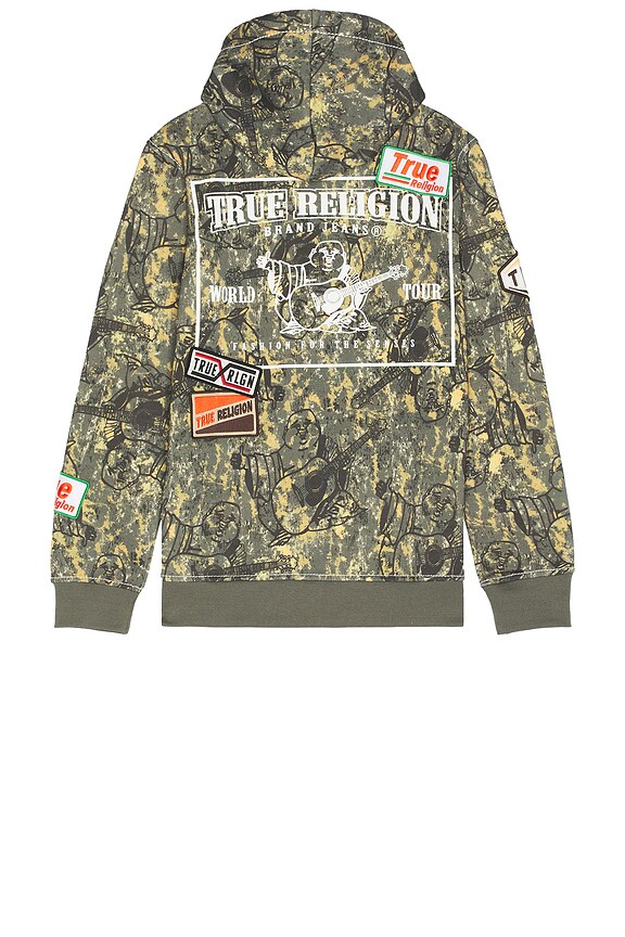 view 2 of 5 Patch Buddha Camo Big-T Zip Hoodie in Buddah Camo