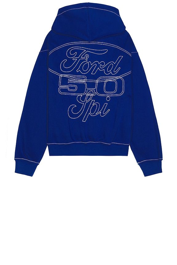 view 2 of 5 SUDADERA CON CAPUCHA CEÑIDA BIG T in Ford Blue
